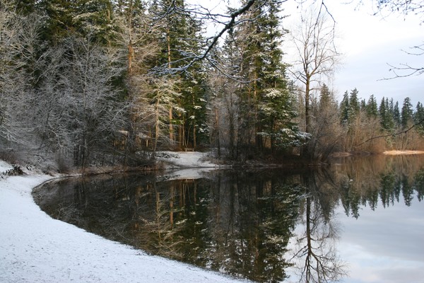 Snowy Shore at Deep Lake