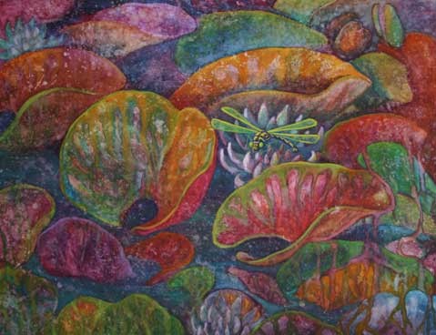 Water Lillies and Dragon Fly