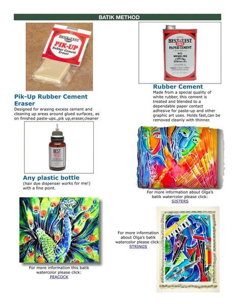 WORKSHOP batik method (watercolor)