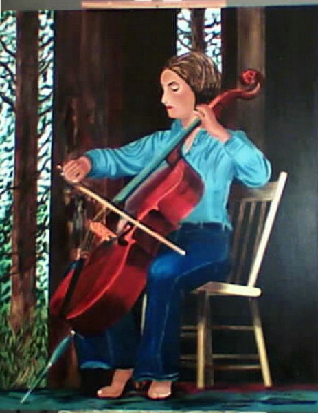 Lady Playing Cello