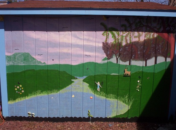 mural done on a shed