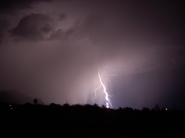 Arizona Monsoon Lightning Pole Strike