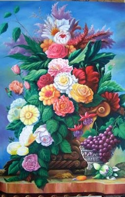 roses, peonies & grapes