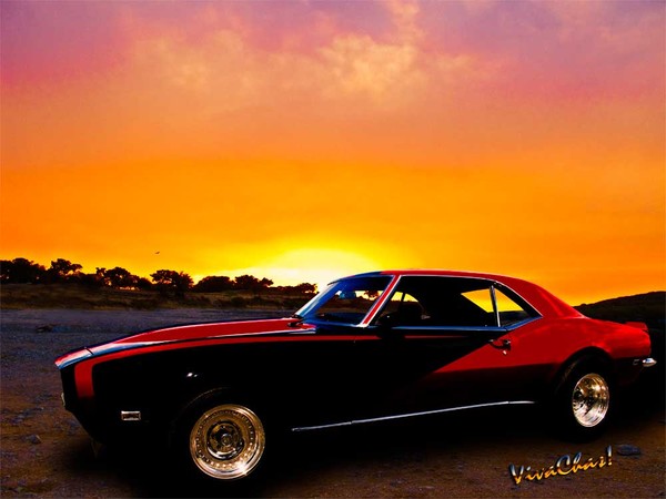69 Camaro Up At Rocky Ridge For Sunset