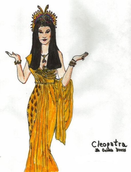 Cleopatra In An Golden Dress