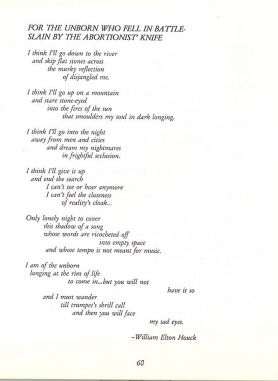 for the unborn who fell in battle-- slain BY ABORTIONIST' KNIFE..(C) 1997.ELTON HOUCK