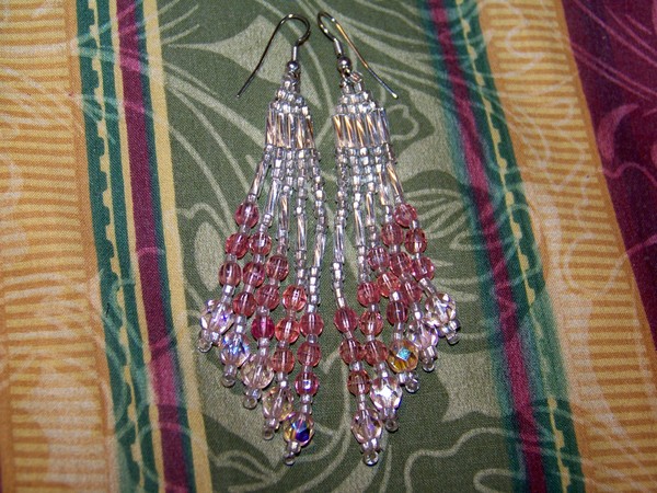 Hand Beaded Chandelier Earrings