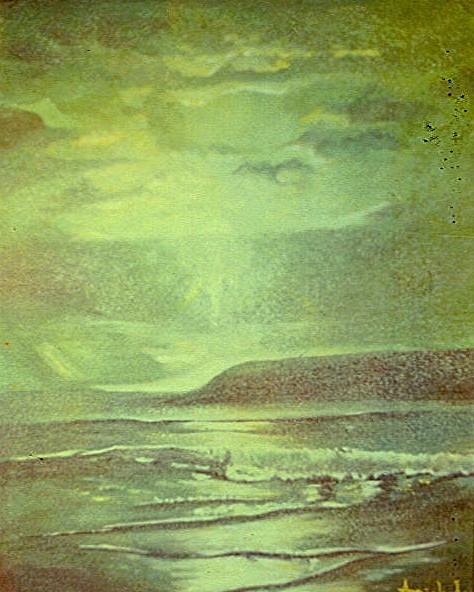 Green Ocean Sunset