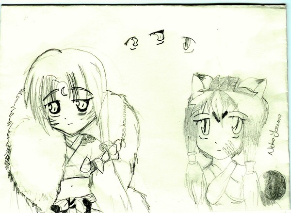 Neko and Sesshoumaru sketch