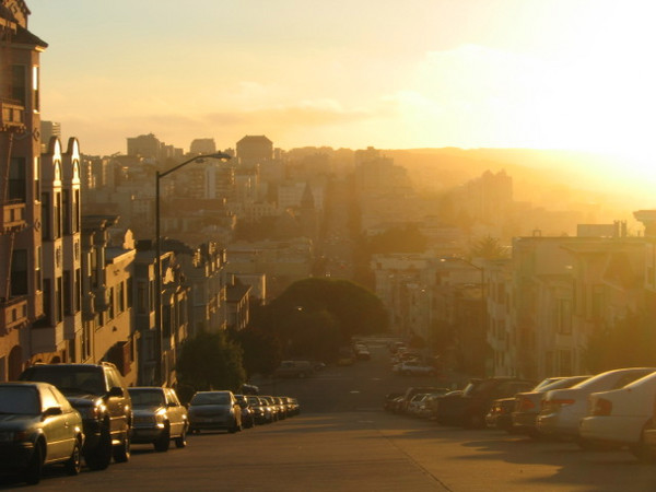 Sunset on Broadway St. 