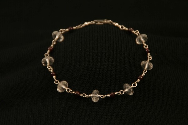 Garnet and Quartz bracelet