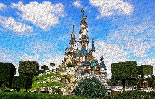 Eurodisney,digital modified image.