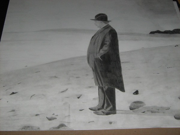 A great mind looking over a vast ocean
