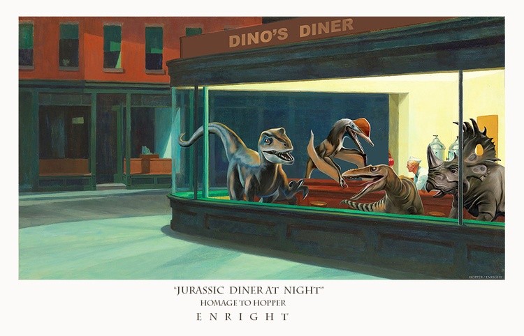 Jurassic Diner at Night