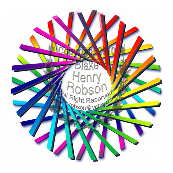 Circle of color sticks eagle digital art b