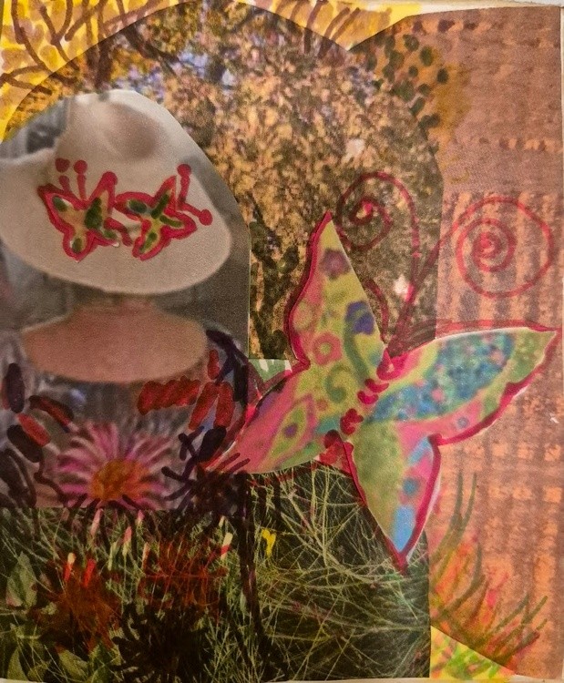 Lady with butterfly, Collage, Nov, 2024