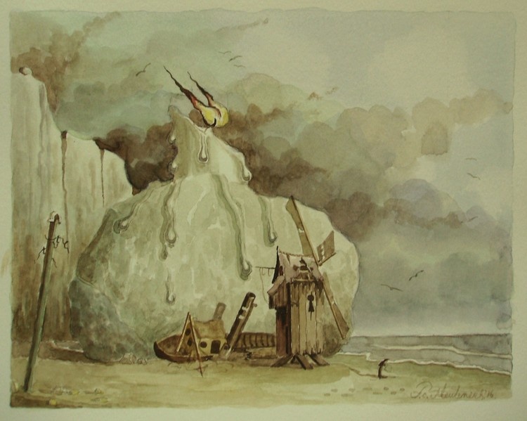Strange beach.