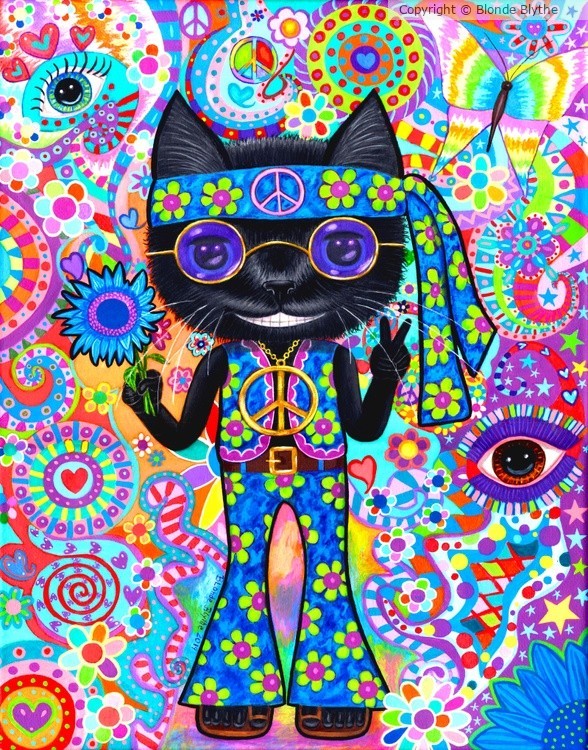 Happy Hippie Cat