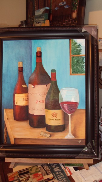 Wine Bottles Still Life SOLD
