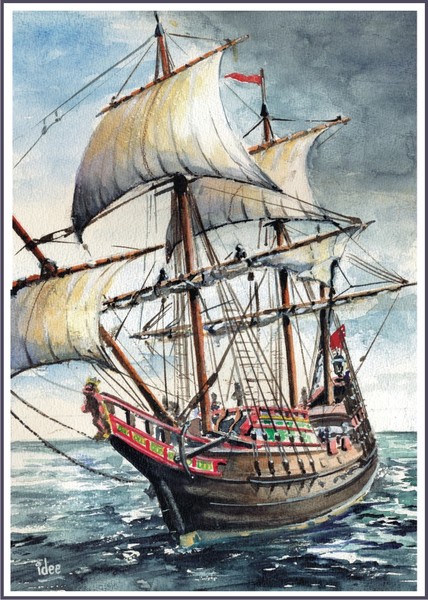 Replica of a 17the century galleon