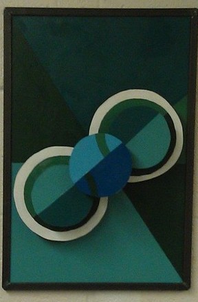 Bathroom Piece metal and paint 12X18
