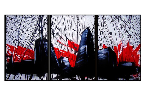 abstract painting cityscape