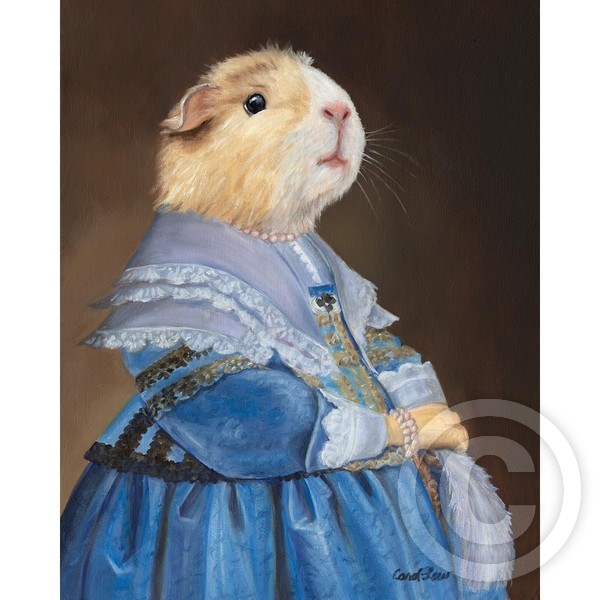Guinea Pig In A Blue Dress