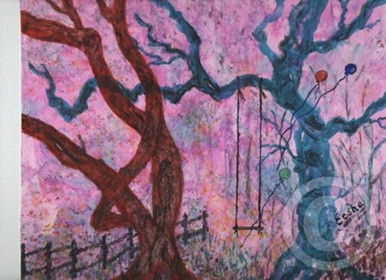Alizarin, Trees & Balloons
