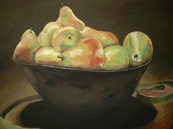 bowl of pears   Sold