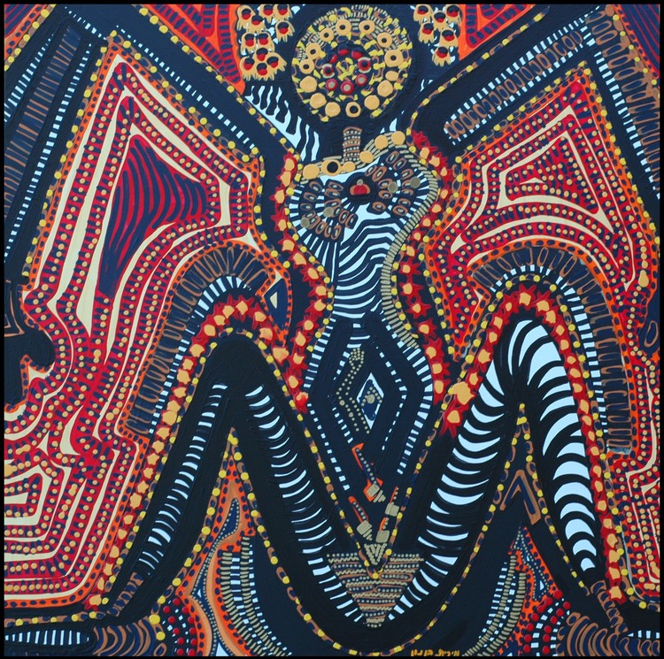 Artista israeli arte puntillista multicolor Mirit Ben-Nun