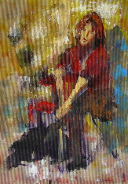 Model and her dog