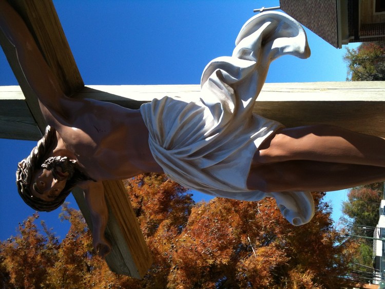Jesus statue repainted