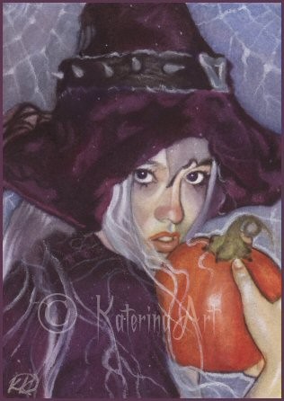 Pumpkin Witch - ACEO