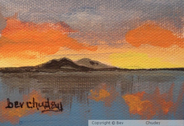 Mini Sunrise painting