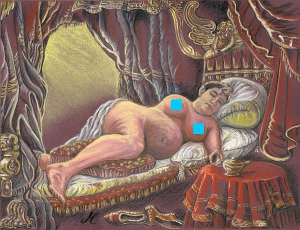 Pregnant Danae (D'après Rembrandt)