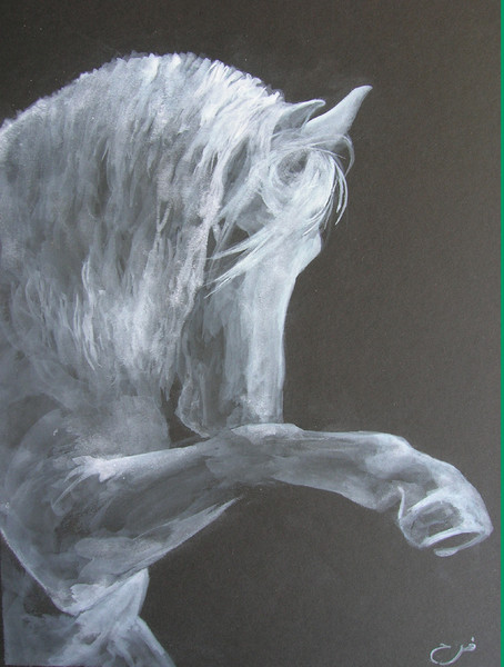 caballo tinta blanca
