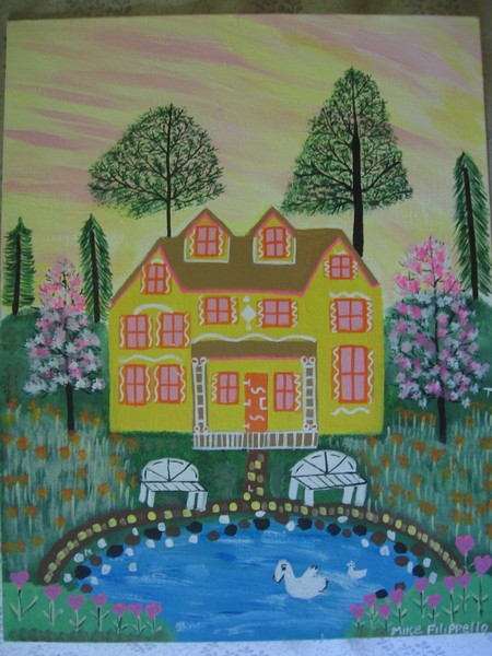 Set of 3 Whimsical Girls Paintings.