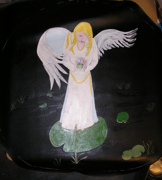 Angel in a pond