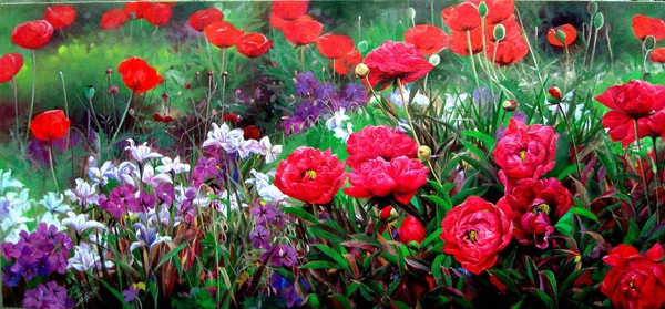Peony and iris