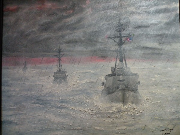 Fleeing the storm