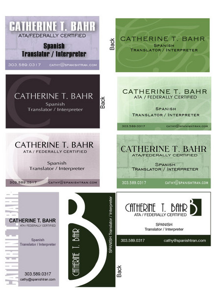 Business card Ideas for Cathy Bahr