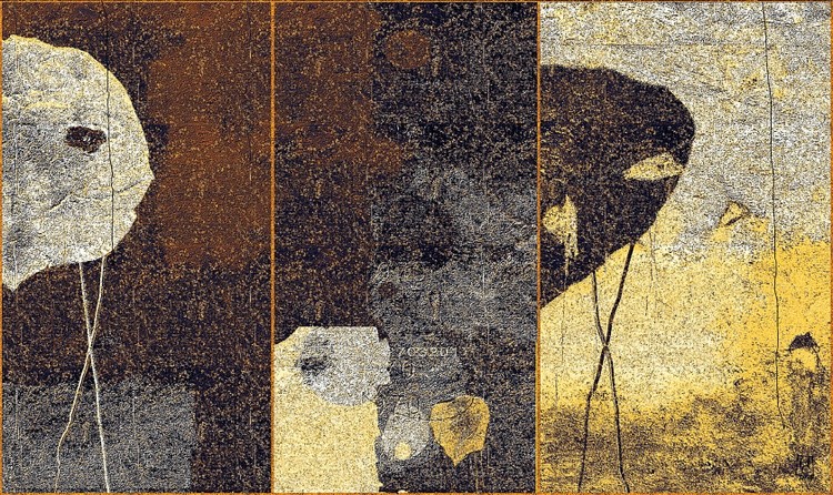plaster triptych