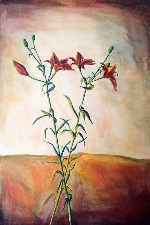 The story of flowers couple paintings by raphael perez israeli painter