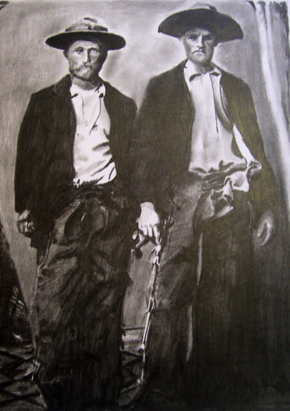 Two Texas Cowboys on trail