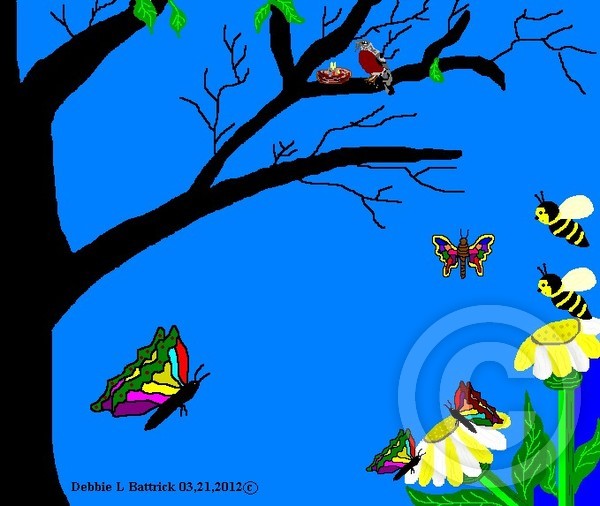 THE BEES, BIRDS AND BUTTERFLIES