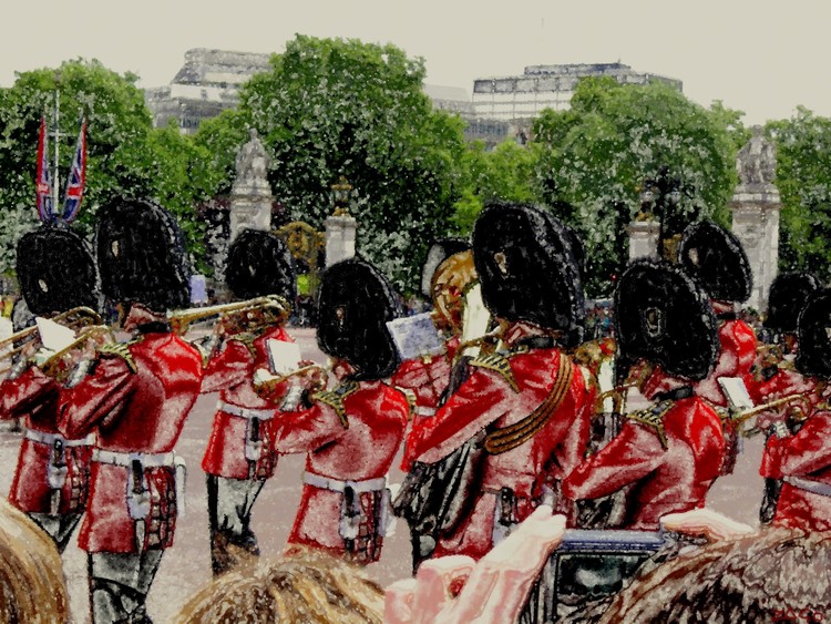 British royal guards,the military band. 2018