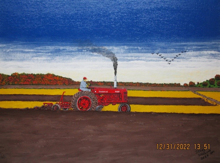 IH 400 Diesel Tractor Plowing 1950's-1960's