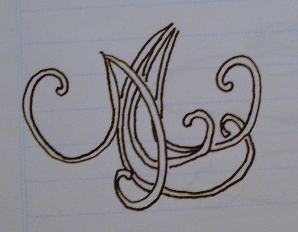 detail from mixed doodle page