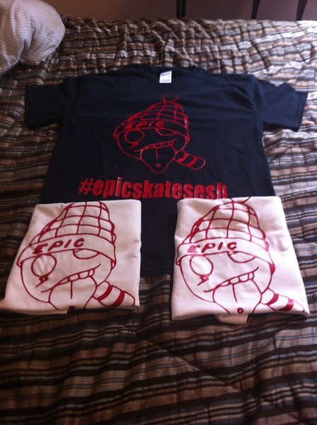 new #epicskatesesh tee shirts
