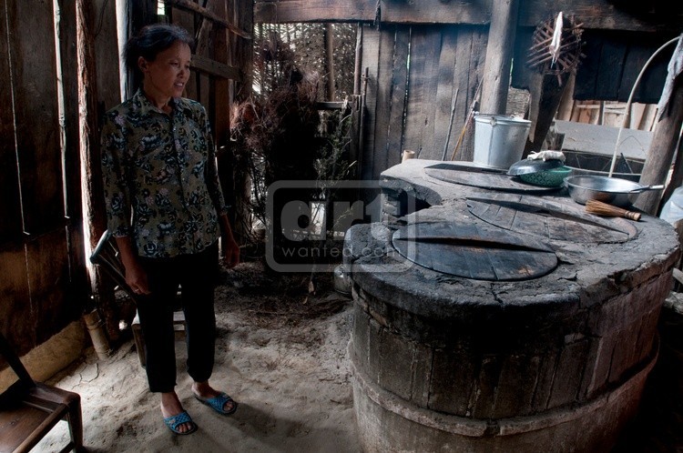 Miao minority farmers' kitchen in western hunan, China